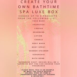 Create your own Bathtime Spa Luxe Box